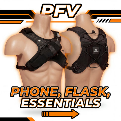 Demo-Phone. Flask. Vest. PFV V2.0: Ideal for running and riding less than 2 hours.
