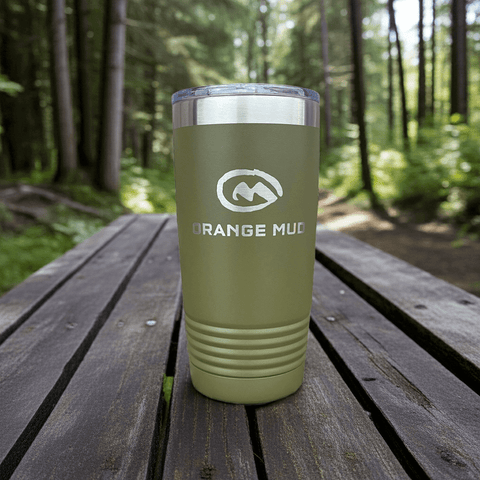 Orange Mud 20oz Double Insulated Steel Water Bottle angled view