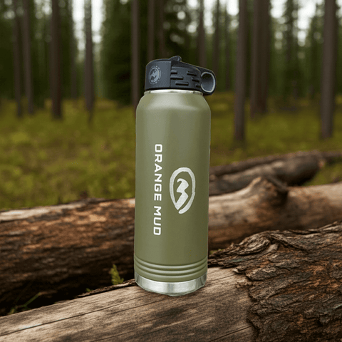 Orange Mud 32oz Insulated Steel Bottle bottom and base view