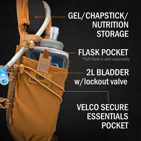 Orange Mud, LLC Packs Adventure Pack, 12L 3.0: Ideal for ultra running, hiking, mountain biking