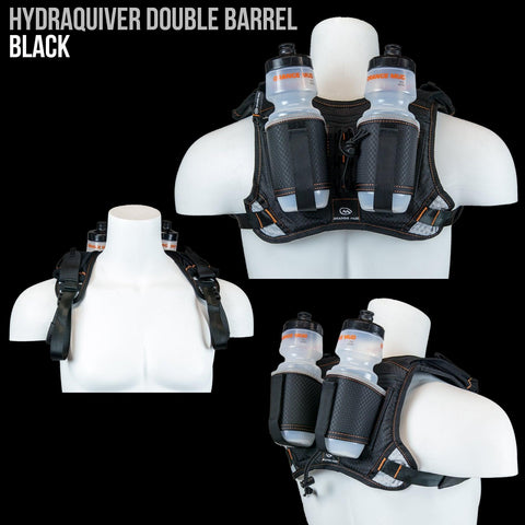 HydraQuiver Double Barrel Hydration Pack - Hydration vest packs for runners, cyclists, and ironman - Orange Mud, LLC