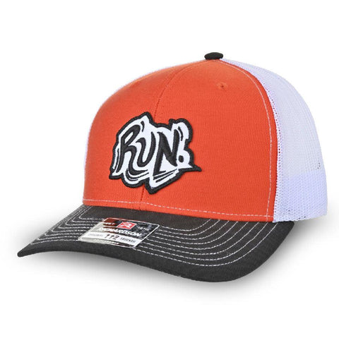 Orange Mud, LLC Accessories Run HAT Run Hat by Orange Mud, Black/Orange/White