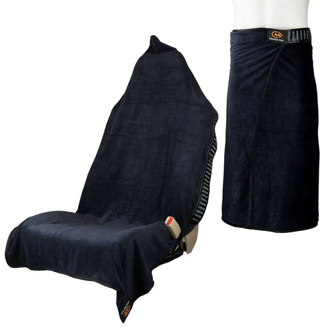 Orange Mud Transition Wrap 2.0 changing towel and seat cover, Black