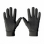 Pair of black gloves with a white background