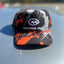 Orange Mud Splatter Hat Blurred Out View