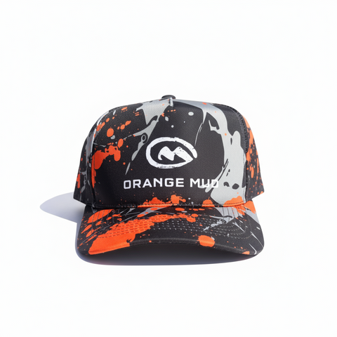 Orange Mud Splatter Performance Hat