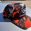 Orange_Mud_Splatter_Performance_Hat_Side_View Close Up