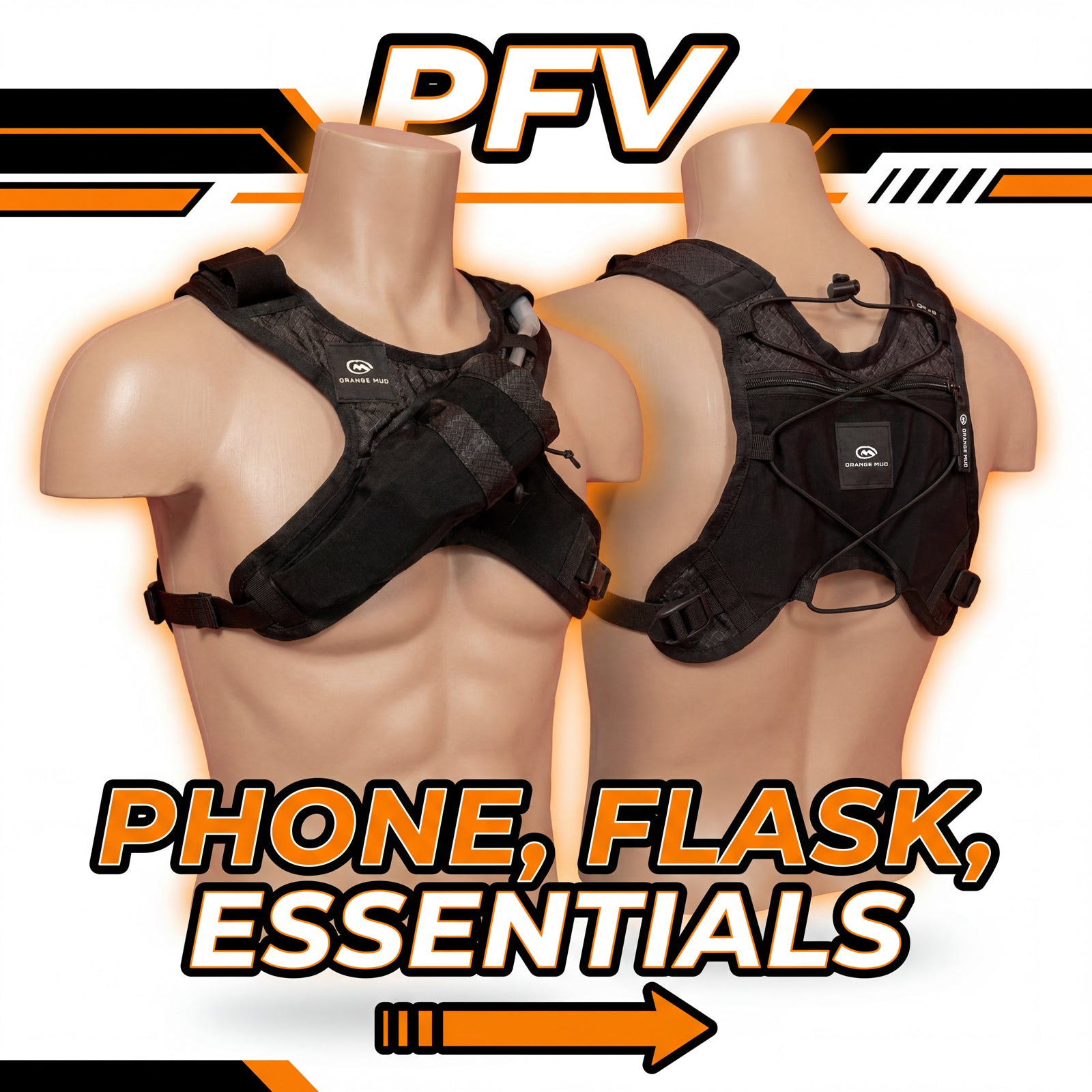 Orange Mud Phone Flask Vest - Running & Riding Hydration Vest