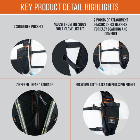 DEMO - Endurance Pack V2.0: Ideal for running and biking - Hydration vest packs for runners, cyclists, and ironman - Orange Mud, LLC