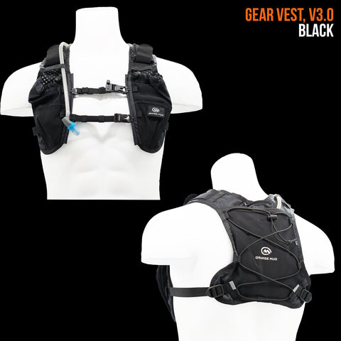 Gear Vest, Version V3.0: Ideal for running, biking, triathlon - Hydration vest packs for runners, cyclists, and ironman - Orange Mud, LLC