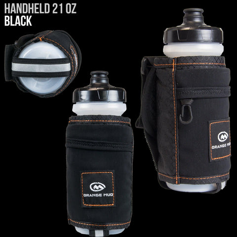 Running Water Bottle Handheld Hydration Pack - Hydration vest packs for runners, cyclists, and ironman - Orange Mud, LLC