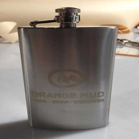 Orange Mud 7oz Stainless Steel Flask - Hydration vest packs for runners, cyclists, and ironman - Orange Mud, LLC