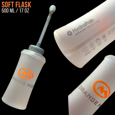 Ultraflask, 500ml soft flask, 17 oz, by Orange Mud - Hydration vest packs for runners, cyclists, and ironman - Orange Mud, LLC