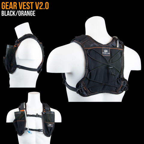 Gear Vest, 2L V2.0: Ideal for running, biking, triathlon - Hydration vest packs for runners, cyclists, and ironman - Orange Mud, LLC