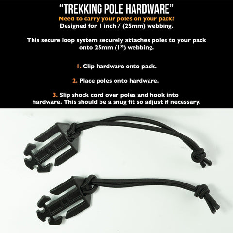 Trekking Pole Hardware - Hydration vest packs for runners, cyclists, and ironman - Orange Mud, LLC