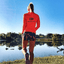 Orange Mud, LLC Accessories female / XS Running Performance Shirt, 1/4 Zip, Orange