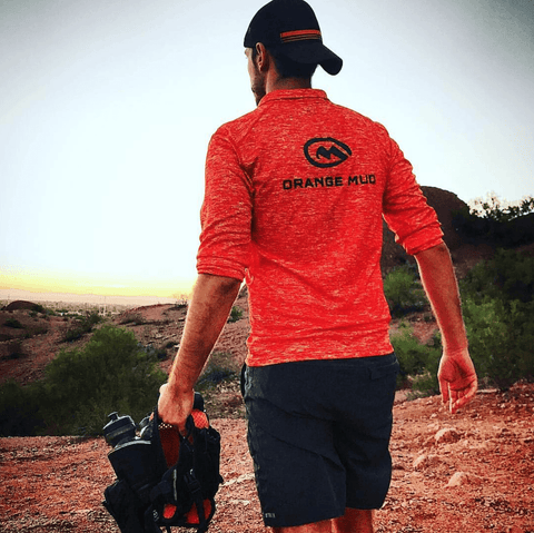 Orange Mud, LLC Accessories male / XS Running Performance Shirt, 1/4 Zip, Orange