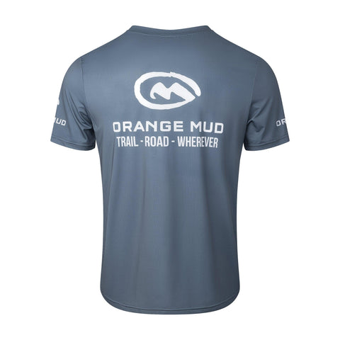 Orange Mud, LLC Clothing Gray Stretchy Running Shirt