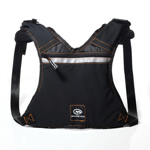 Orange Mud, LLC Hydration Black Gear Quiver, fits normal size and plus size phones, plus nutrition.